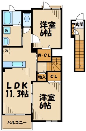 Cotton Rose 参番館の物件間取画像